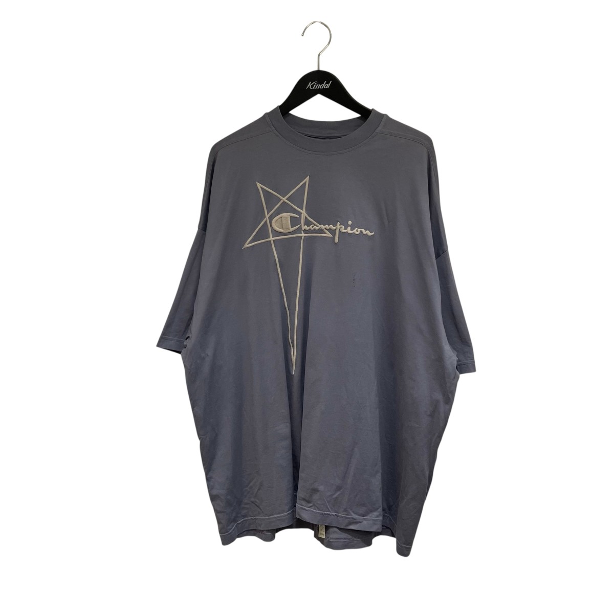 【中古】 RICK OWENS×Champion　 半袖Tシャツ CW01B5375 ラベンダー サイズ：M 【270326】（リックオウエンス×チャンピオン）