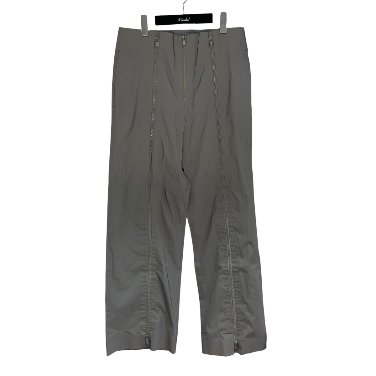 【中古】 JIL SANDER リフレクティブファブリックジッパーディテールパンツ グレー サイズ:46 【270326】(ジルサンダー)