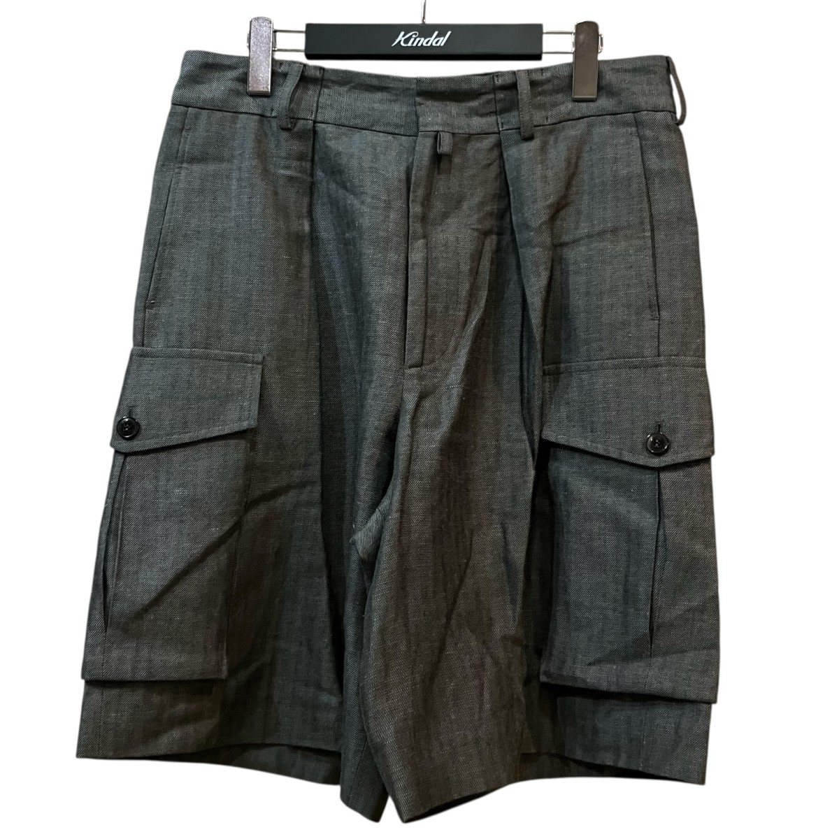 【中古】DRIES VAN NOTEN「PIERS TRIS SH 1307 M．W．PANTS - Raf」 カーゴショートパンツ 855 020916 1307 506 グレー サイズ：48【価格見直し】｜ブランド古着のカインドオル