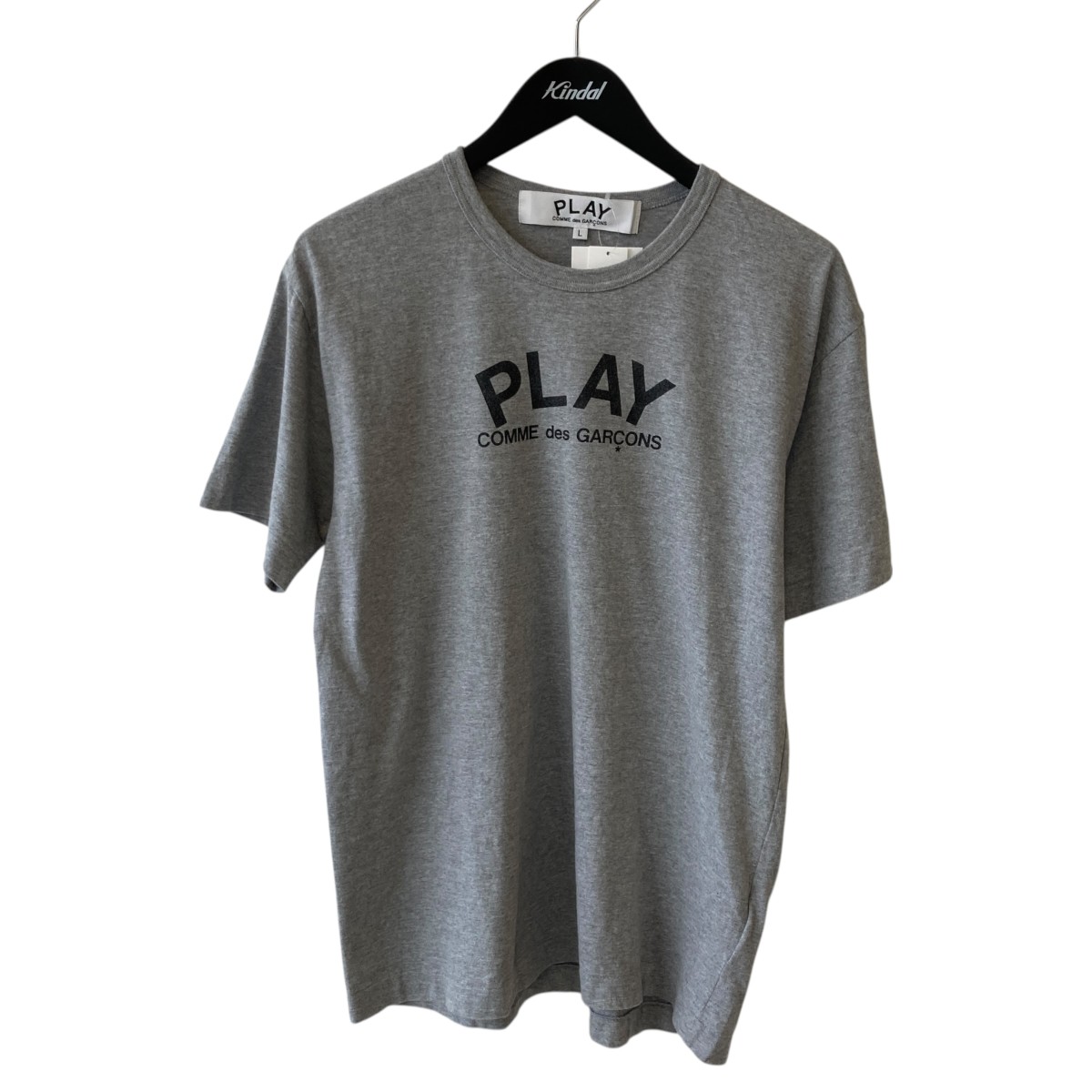 【中古】 PLAY COMME des GARCONS　 Tシャツ AX-T072 ライトグレー サイズ：L 【280326】（プレイコムデギャルソン）