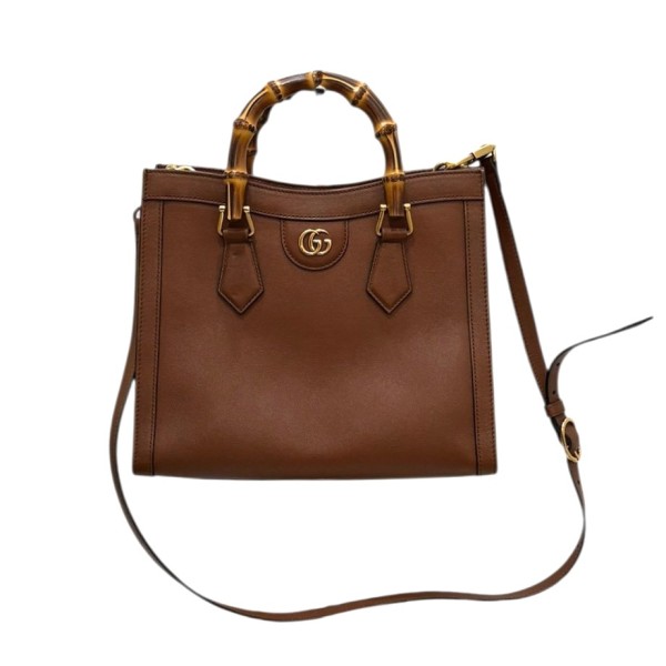 【中古】GUCCI ダイアナ トートバッグ 660195 493075 赤銅色 【270326】（グッチ）