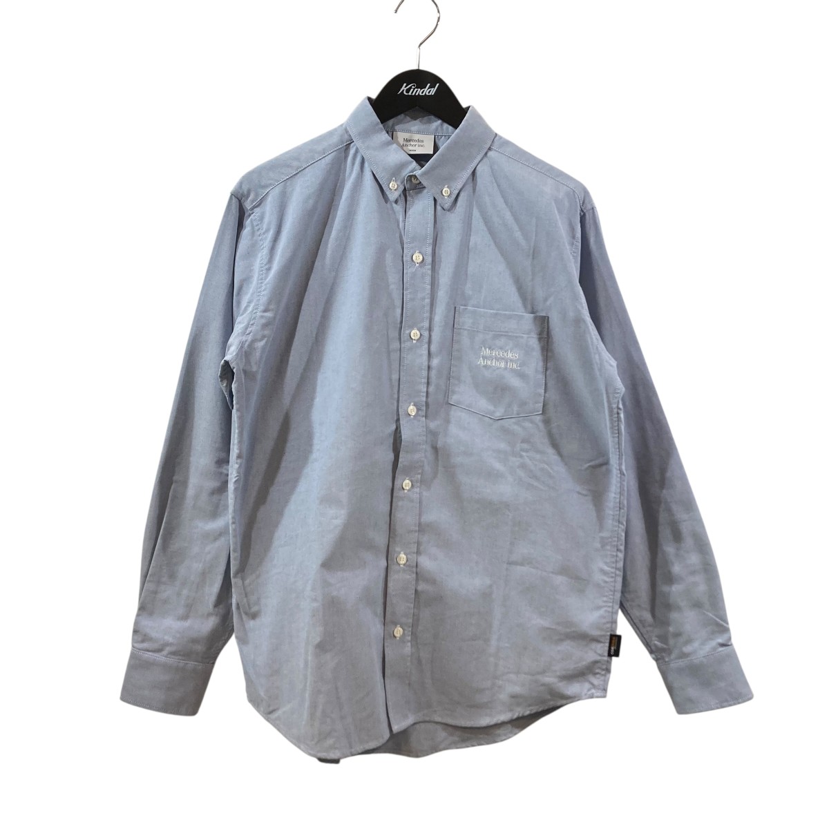 【中古】\u003cBR\u003eMercedes Anchor inc\u003cBR\u003eボタンダウンシャツ サキソフォン青色 大きさ：M\u003cBR\u003e【通貨価値思いなおす】