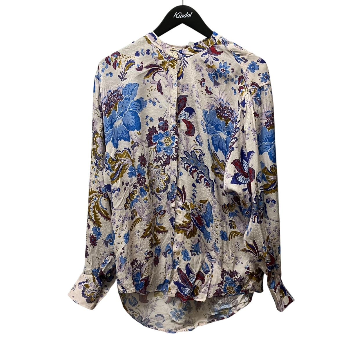 【中古】 ISABEL MARANT ETOILE　 CATCHELL SHIRT 総柄シャツ CH0628-21A023E ホワイト×ブルー サイズ：34 【270326】（イザベルマランエトワール）