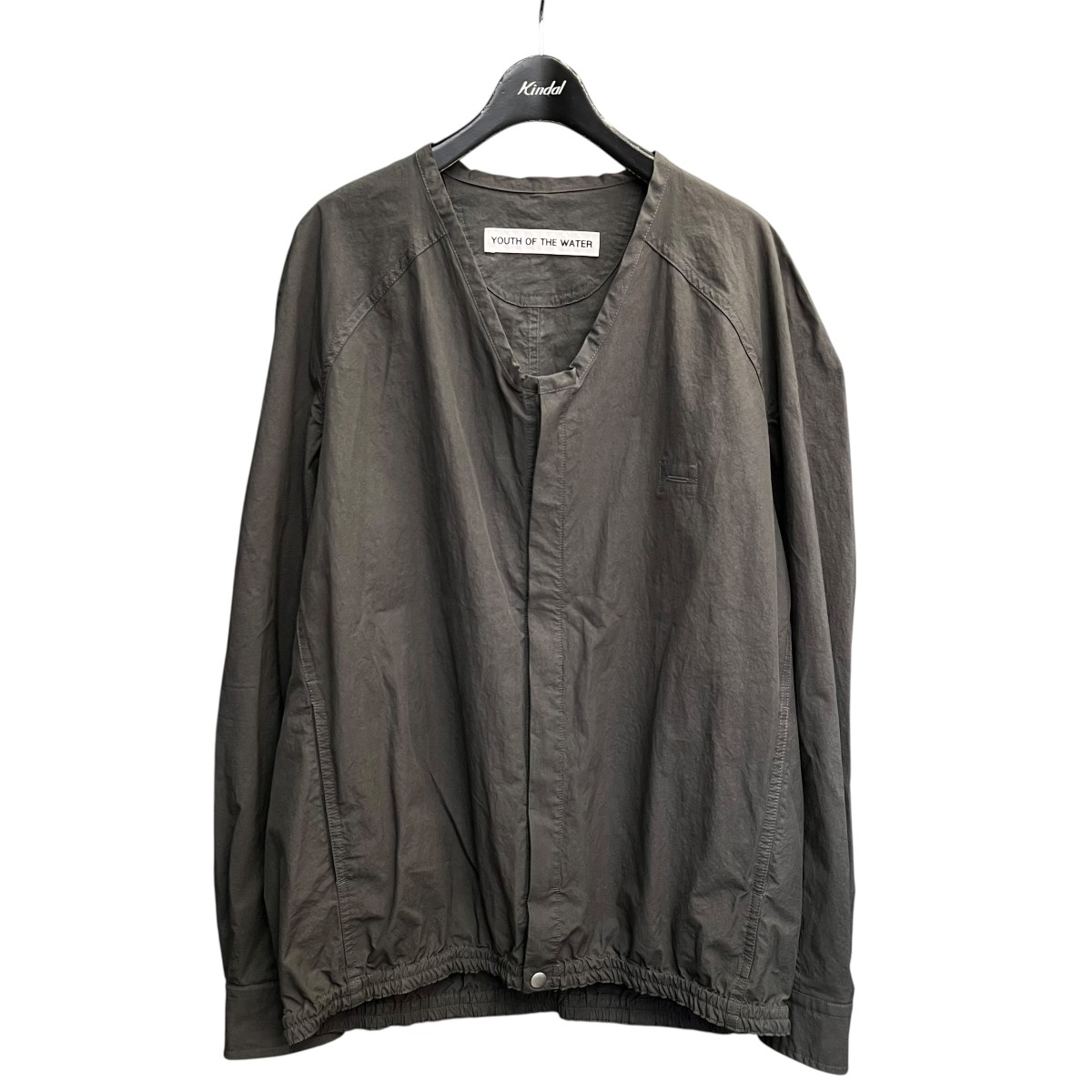 【中古】YOUTH OF THE WATERshirt blouson ノーカラージャケット 251 04002 グレー サイズ：M【価格見直し】｜ブランド古着のカインドオル