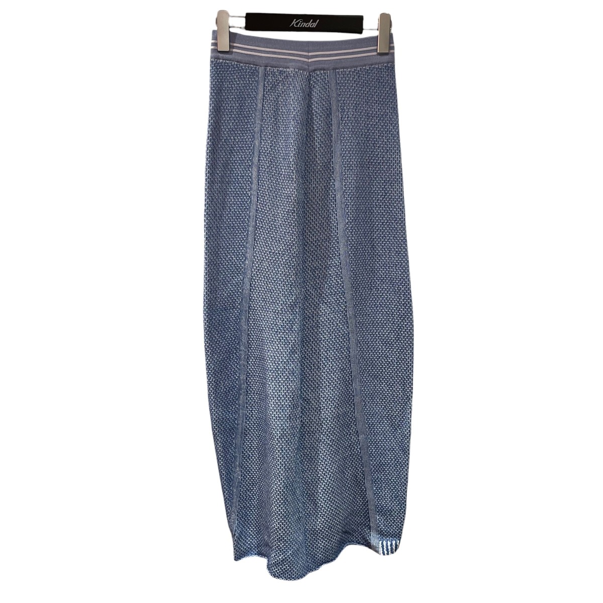 【中古】\u003cBR\u003emame kurogouchi\u003cBR\u003e24SS Spots Pattern Knitted Skirt ロングスコート MM24SS-KN059 青み 大きさ：1\u003cBR\u003e【必要経費思いかえす】