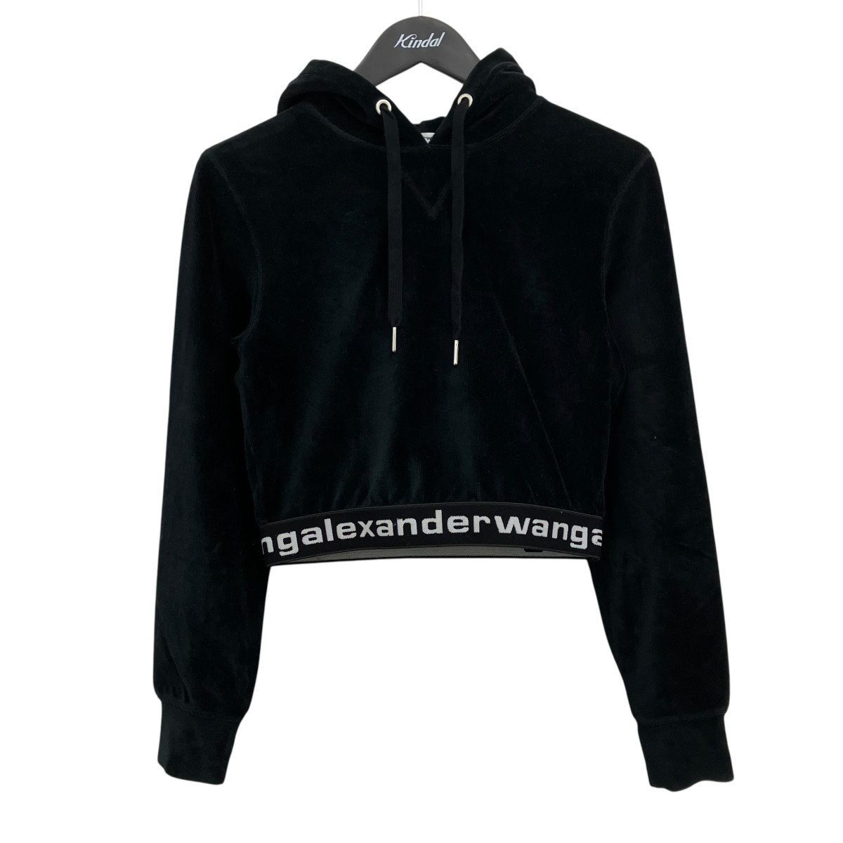 【中古】 ALEXANDER WANG　 ショート丈フーディ― ブラック サイズ：XS 【280326】（アレキサンダーワン）