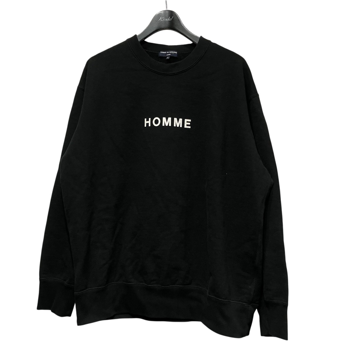【中古】COMME des GARCONS HOMME ロゴプリントスウェット HL-T008 黒いこと 大いさ：L 【280326】（コムデギャルソンオム）