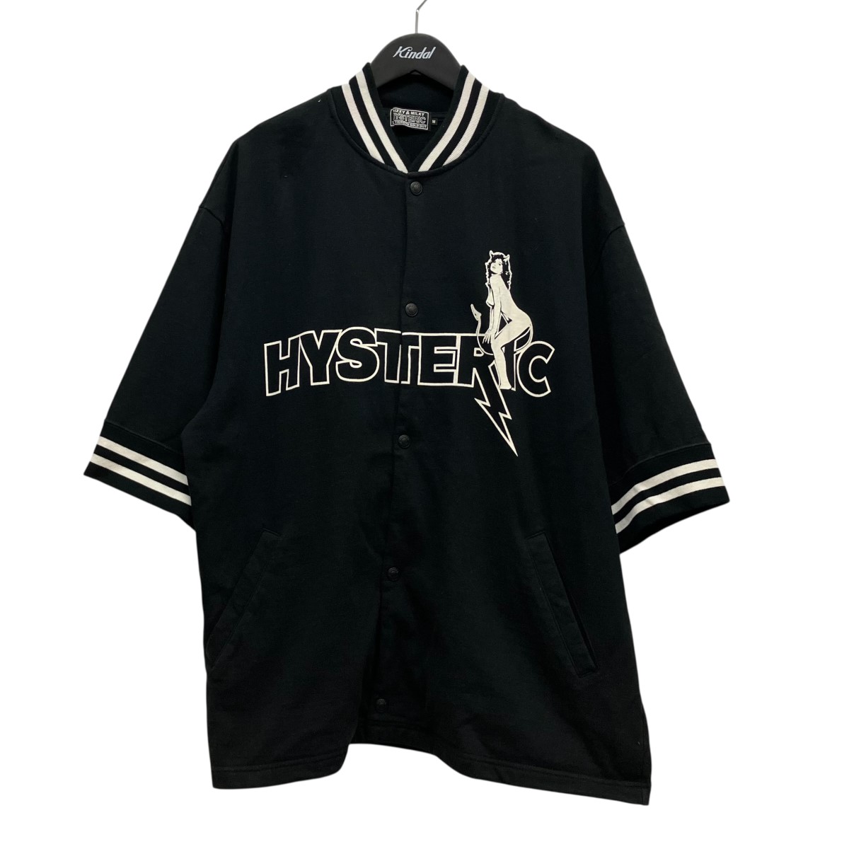 【中古】 Hysteric Glamour　 半袖スウェットジャケット 02241CJ02 ブラック サイズ：M 【280326】（ヒステリックグラマー）