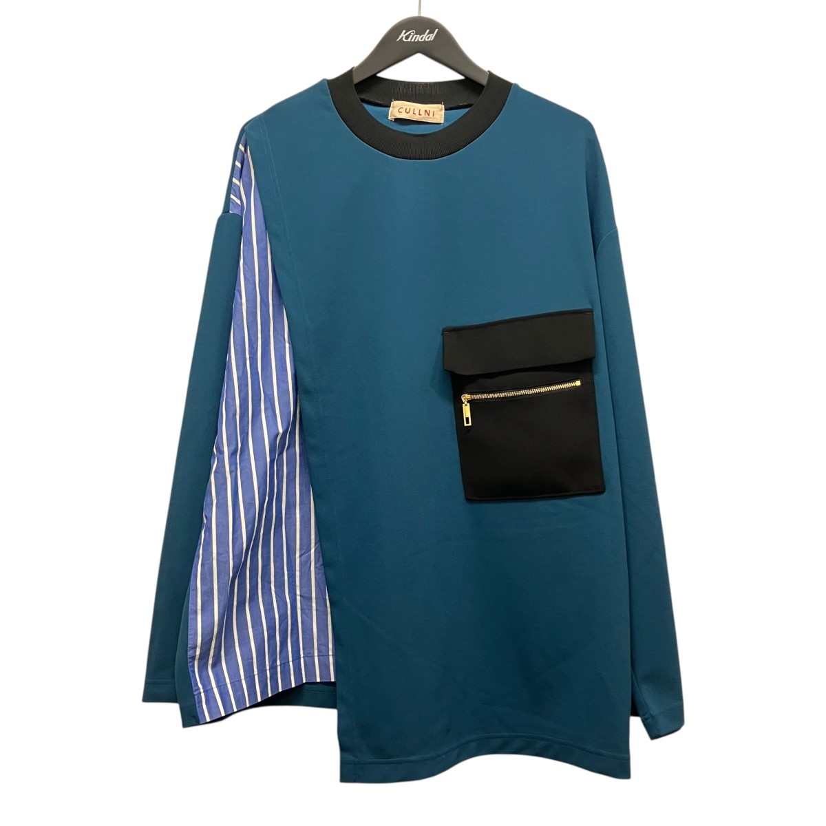 【中古】 CULLNI　 アシンメトリースリットロンT 20-SS-049 ダークグリーン サイズ：2 【280326】（クルニ）