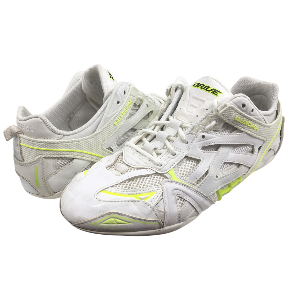 【中古】 BALENCIAGA　 DRIVE SNEAKER ドライブ ローカットスニーカー シューズ 靴 ホワイト サイズ：43 / 28.CM 【280326】（バレンシアガ）