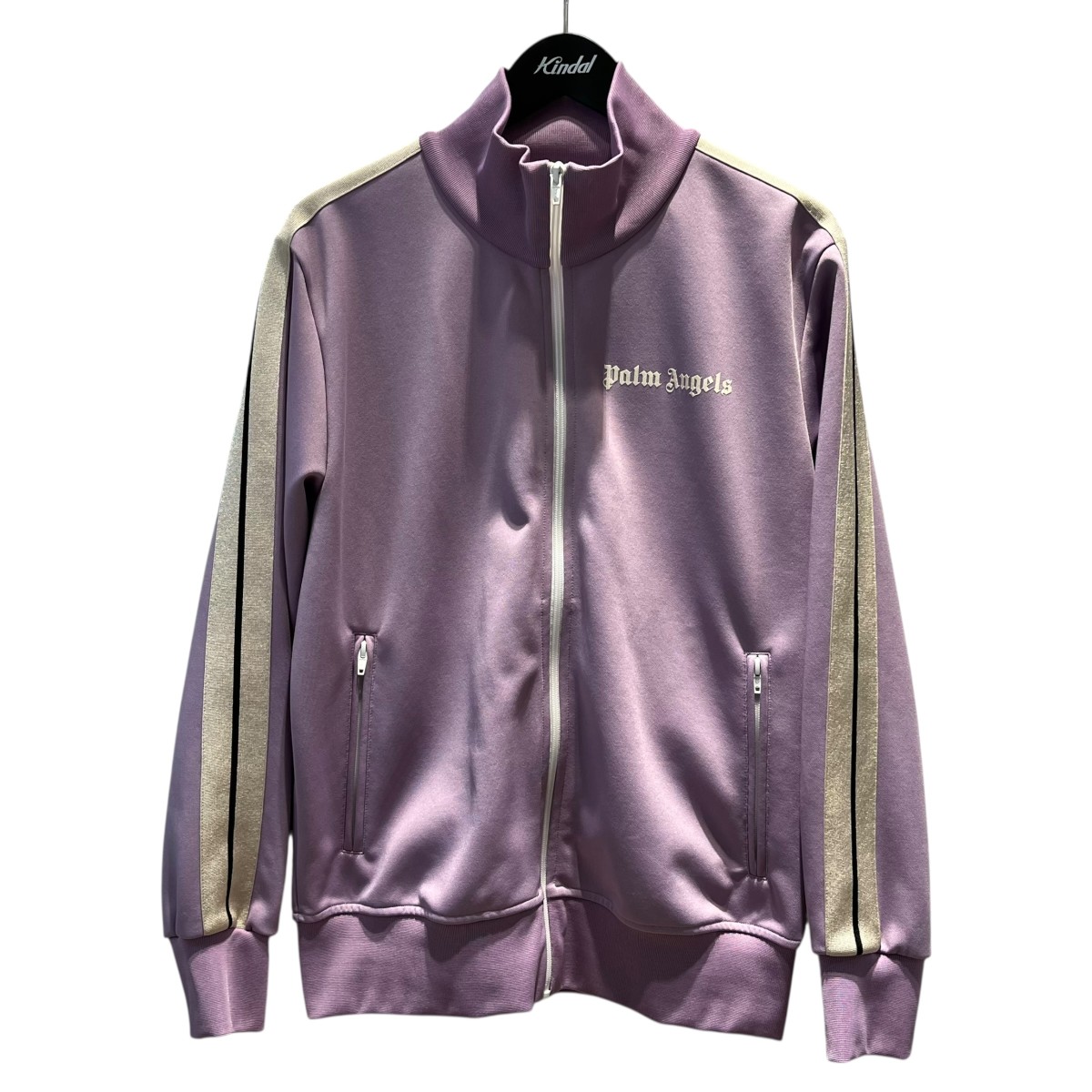 【中古】 Palm Angels　 22SS Glitter Lurex Track Jacket トラックジャケット PMBD001S22FAB011 ラベンダー サイズ：L 【280326】（パームエンジェルス）