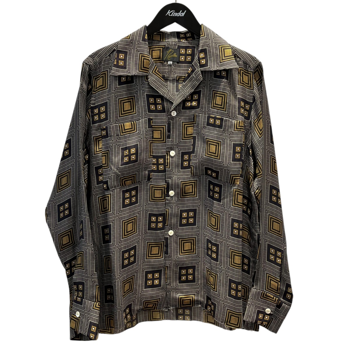 【中古】 Needles　 Cut-Off Bottom One-Up Shirt 格子 オープンカラーシャツ EJ063 マルチカラー サイズ：XS 【280326】（ニードルズ）