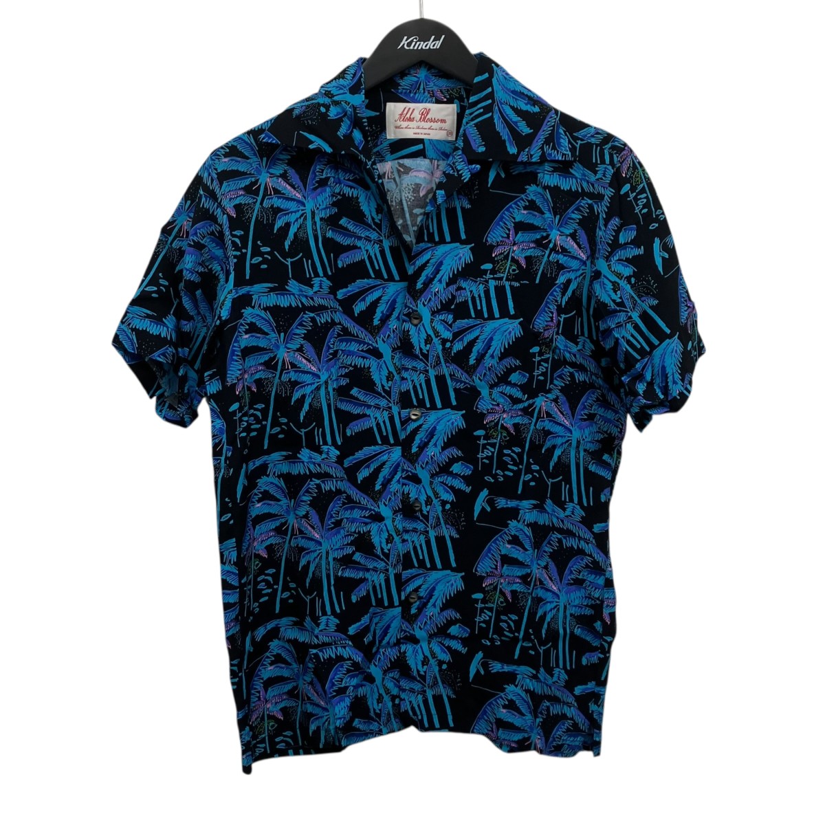 【中古】 Aloha Blossom アロハシャツ ブルー×ブラック サイズ:38 【290326】(アロハブロッサム)