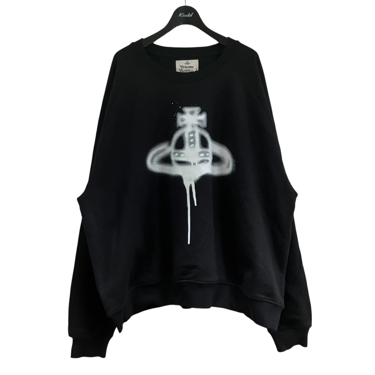【中古】 Vivienne Westwood　 スプレーオーブプリントスウェット ブラック サイズ：XXL 【290326】（ヴィヴィアンウエストウッド）