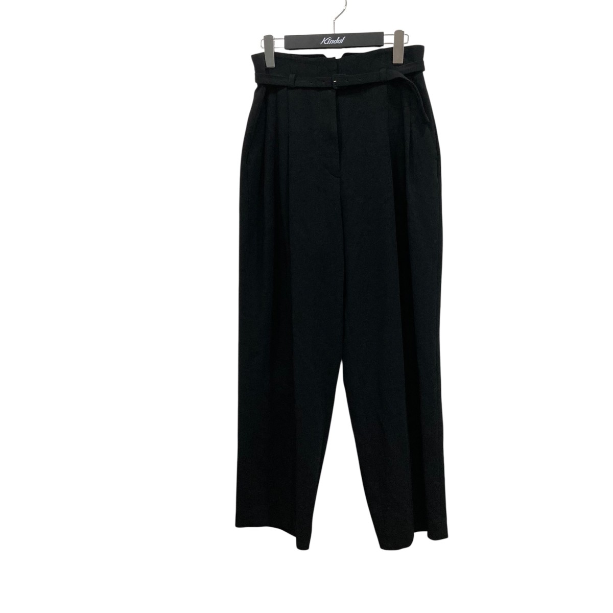 【中古】 mame kurogouchi　 Triacetate Polyester Georgette High Waisted Trousers スラックス MM25SS-PT101 ブラック サイズ：2 【290326】（マメクロゴウチ）