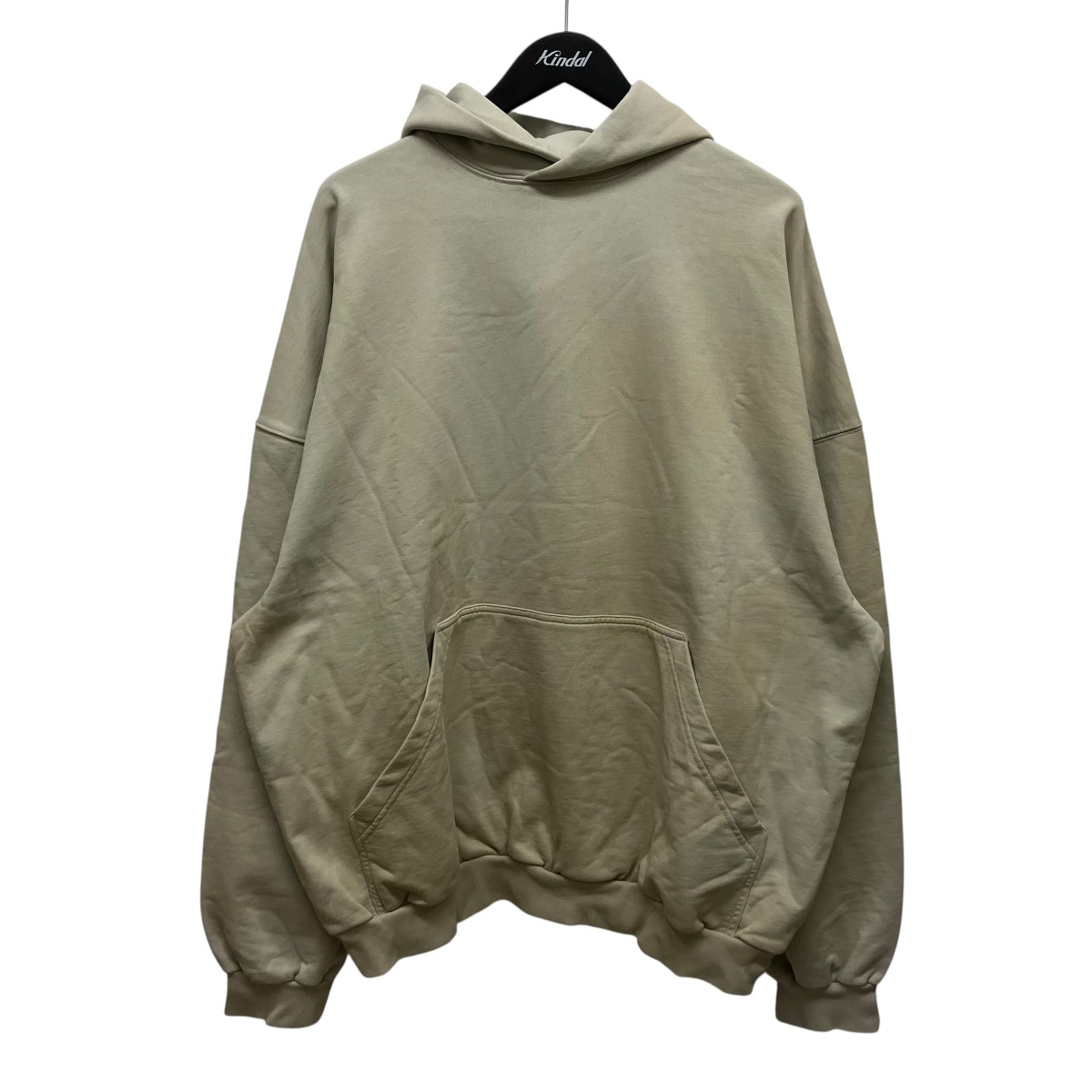 【中古】 BALENCIAGA　 バックヘ ロゴプルオーバーパーカー ベージュ サイズ：3 【290326】（バレンシアガ）