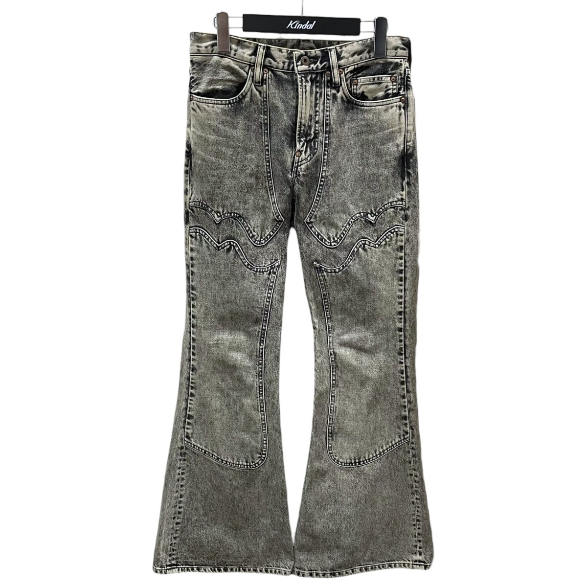 【中古】\u003cBR\u003eSUGARHILL\u003cBR\u003e24SS 製作フレアデニムパンツ ACID WASHED MODERN WESTERN FLARED TROUSERS 2441000421 薄墨色 大きさ：30\u003cBR\u003e【必要経費思いかえす】