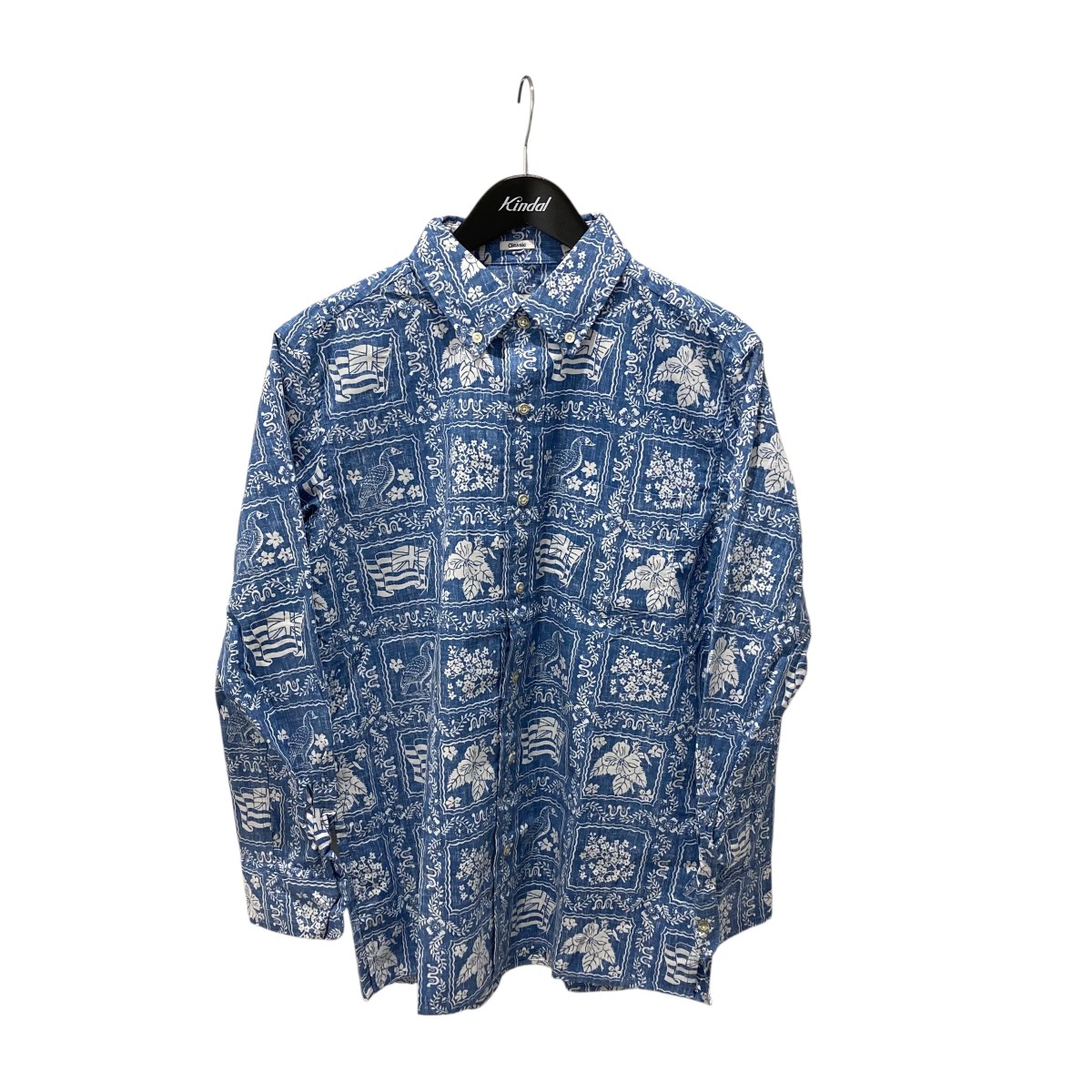 【中古】 reyn spooner　 復刻 Classic バンダナ柄 長袖アロハシャツ ブルー サイズ：S 【300326】（レインスプーナー）