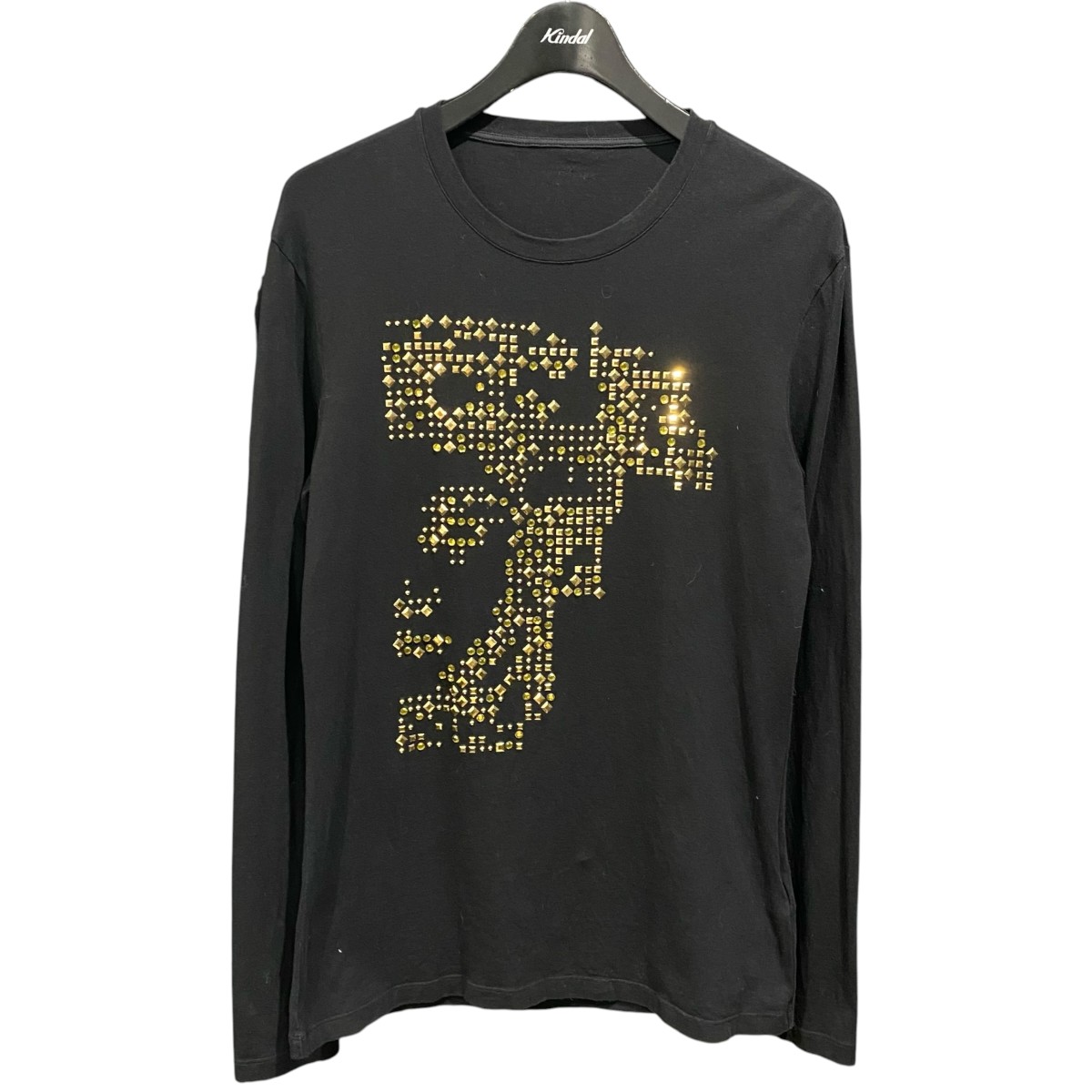 【中古】Versace Collection スタッズメデューサロゴ 長袖プルオーバー V800670 黒いこと 大きさ：M 【290326】（ヴェルサーチ 寄せあわせ）