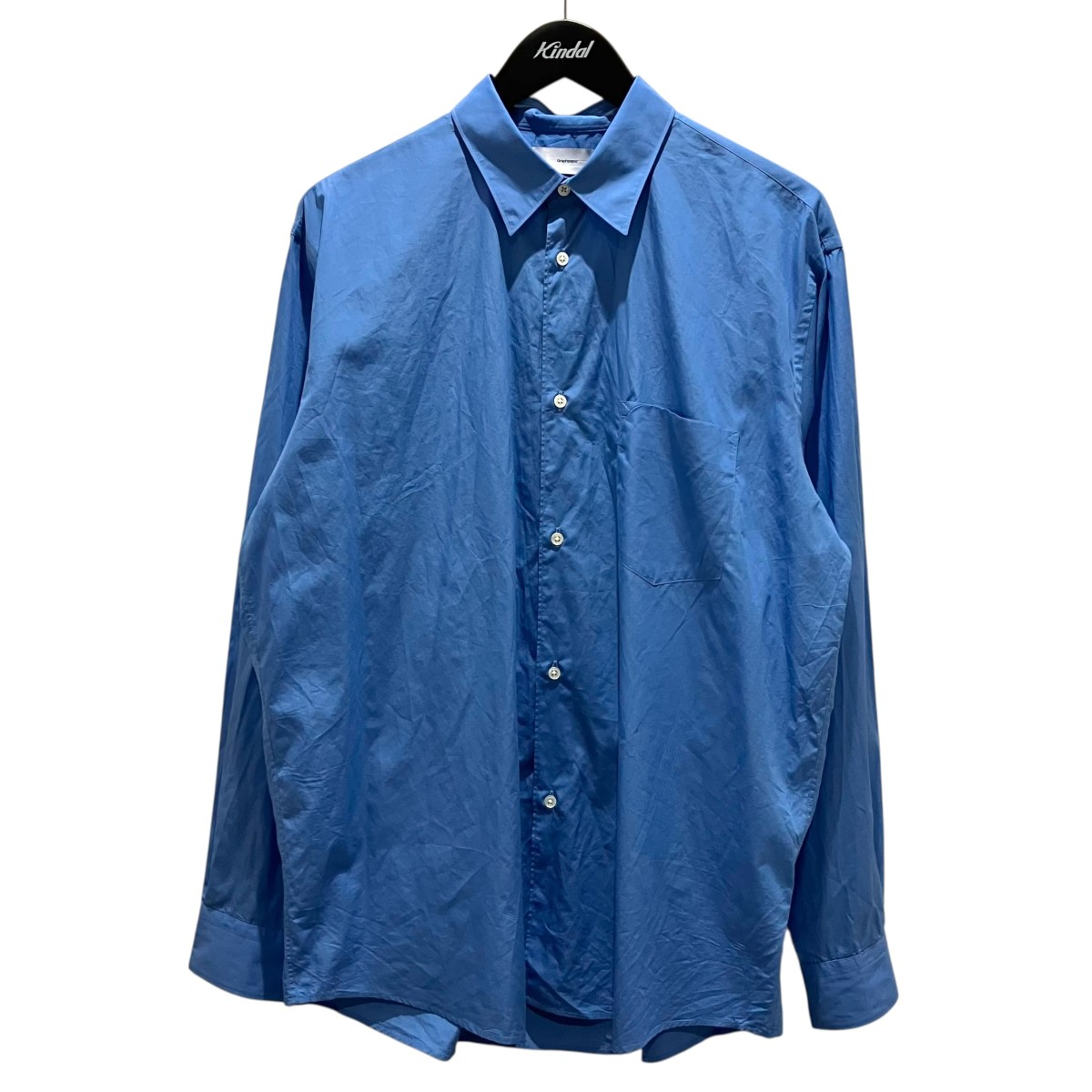 【中古】 Graphpaper　 【Broad Regular Collar Shirt】 ボタンシャツ GM253-50005B サックスブルー サイズ：3 【300326】（グラフペーパー）