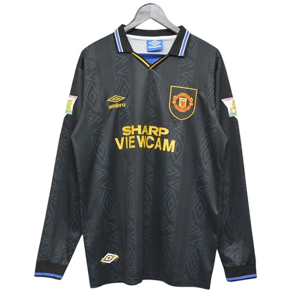 【中古】 UMBRO　 1993-1995年　マンチェスターユナイテッド ゲームシャツ　ロンぐスリーブTシャツ　ポロシャツ ブラック サイズ：XL 【300326】（アンブロ）