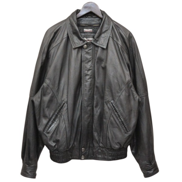 【中古】\u003cBR\u003ewilsons leather\u003cBR\u003eなめし革上衣 なめし革上衣 黒いこと 大きさ：L\u003cBR\u003e