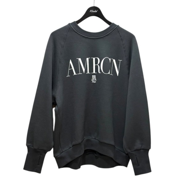 【中古】L’Appartement×Americana BACK ZIP SWEAT 薄墨色 【300326】（アパルトモン×アメリカーナ）