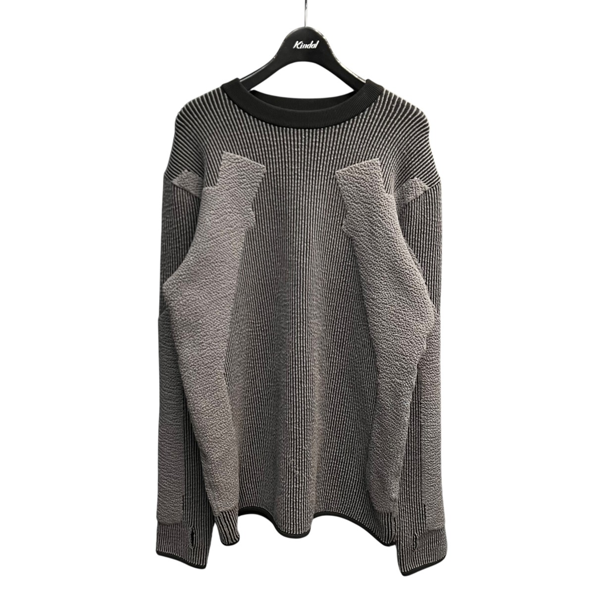 【中古】A．A．SPECTRUM 25AW BLOCKX KNIT SWEATER クルーネックニット 82253811 薄墨色 大きさ：M 【120626】（エー エー スペクトラム）