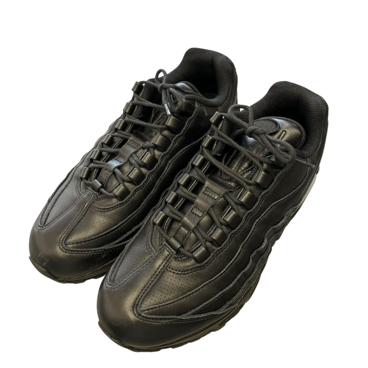 【中古】 NIKE　 AIR MAX 95 BIG BUBBLE LEATHER TRIPLE BLACK スニーカー IM0696-001 ブラック サイズ：27.5 【300326】（ナイキ）