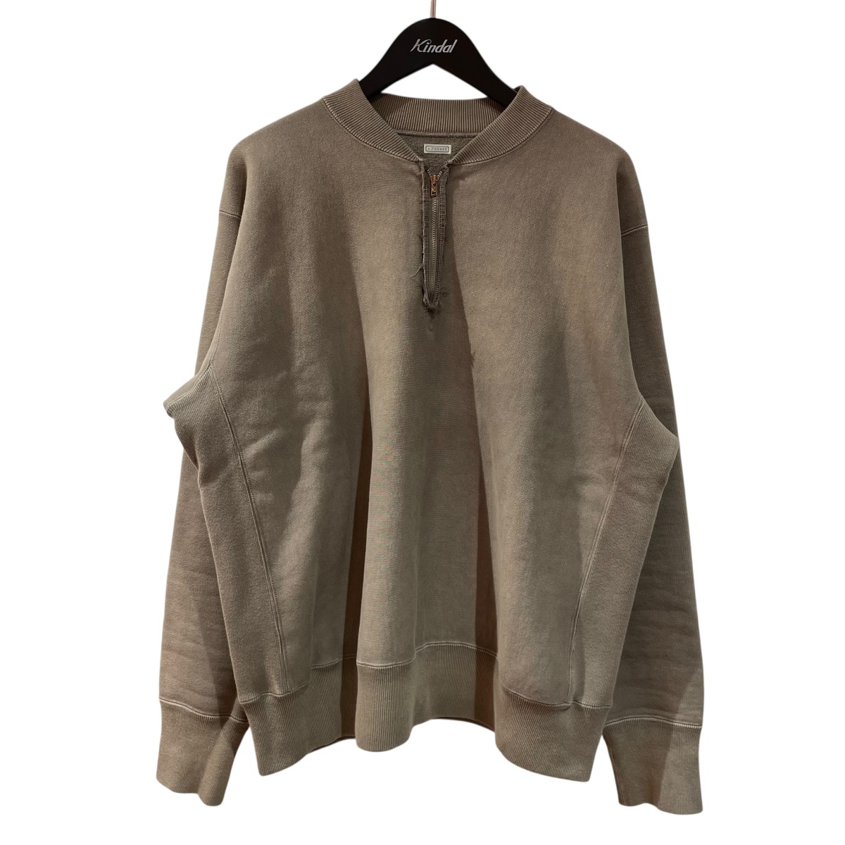 【中古】\u003cBR\u003eA．PRESSE\u003cBR\u003eVintage Half Zip Rib Collar Sweatshirt ハーフジップスウェット 25AAP-05-07 ベージュ 大きさ：4\u003cBR\u003e【通貨価値思いなおす】