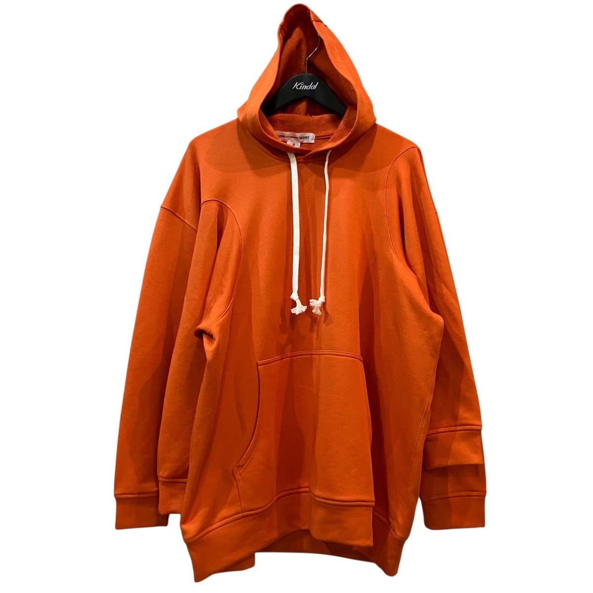 【中古】COMME des GARCONS SHIRTドローストリングフード パーカー FP T030 オレンジ サイズ:M【価格見直し】|ブランド古着のカインドオル
