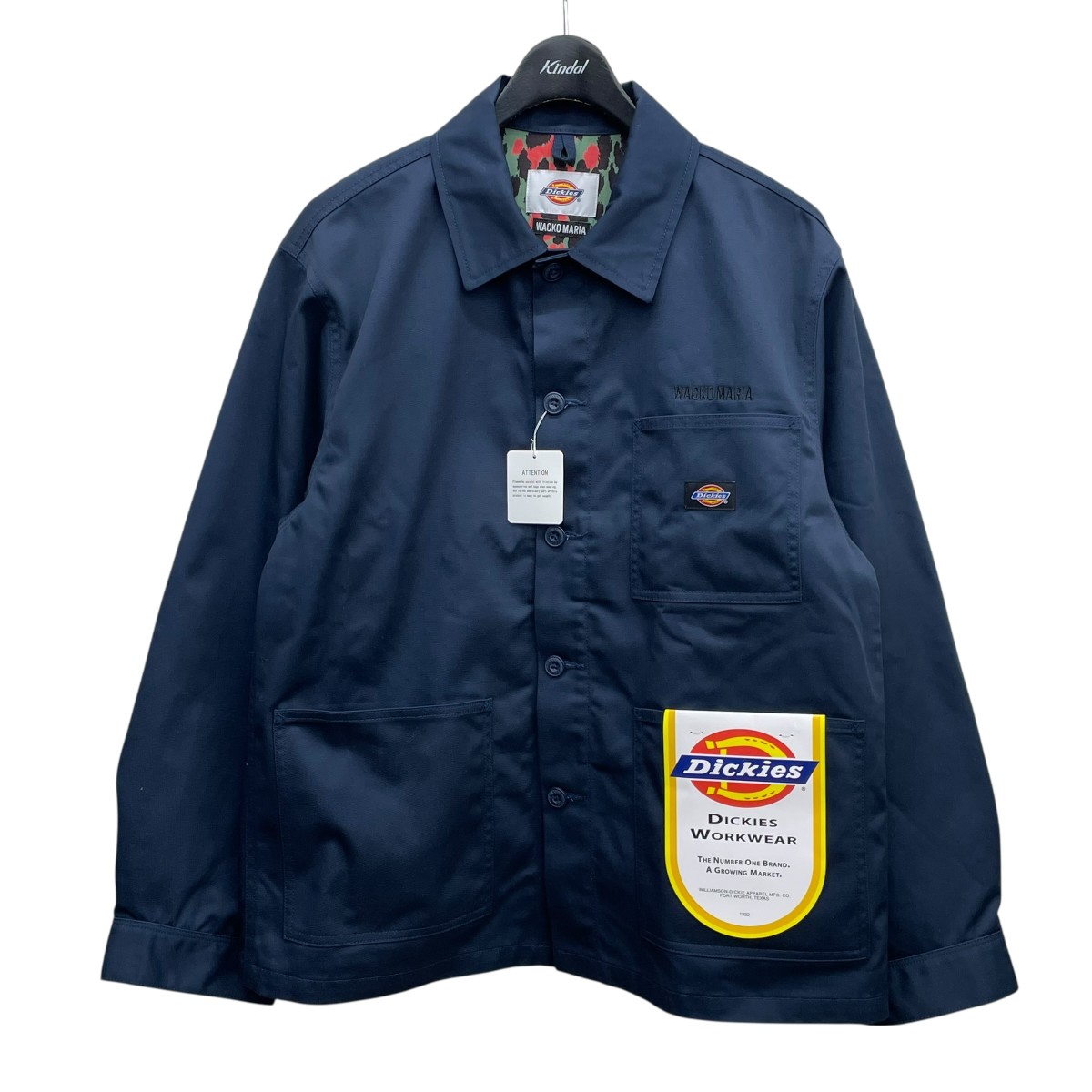 【中古】 WACKO MARIA×Dickies　 ワークジャケット 26SS-WMO-DC01 ネイビー サイズ：M 【310326】（ワコマリア×ディッキーズ）