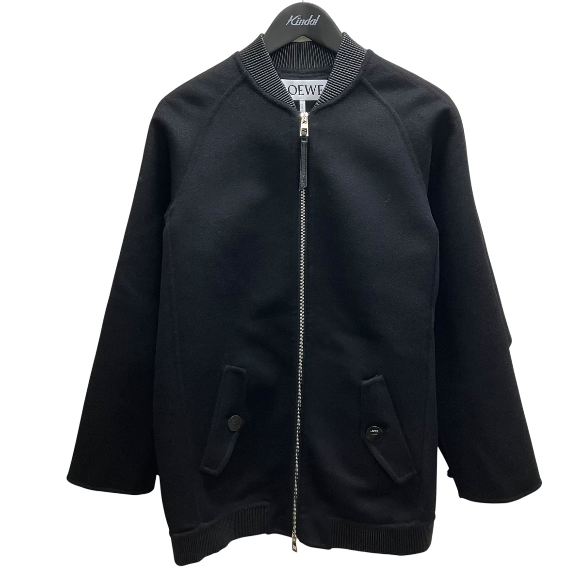 【中古】\u003cBR\u003eLOEWE\u003cBR\u003eウールカシミアジップジャケット 黒いこと 大きさ：34\u003cBR\u003e【通貨価値思いなおす】