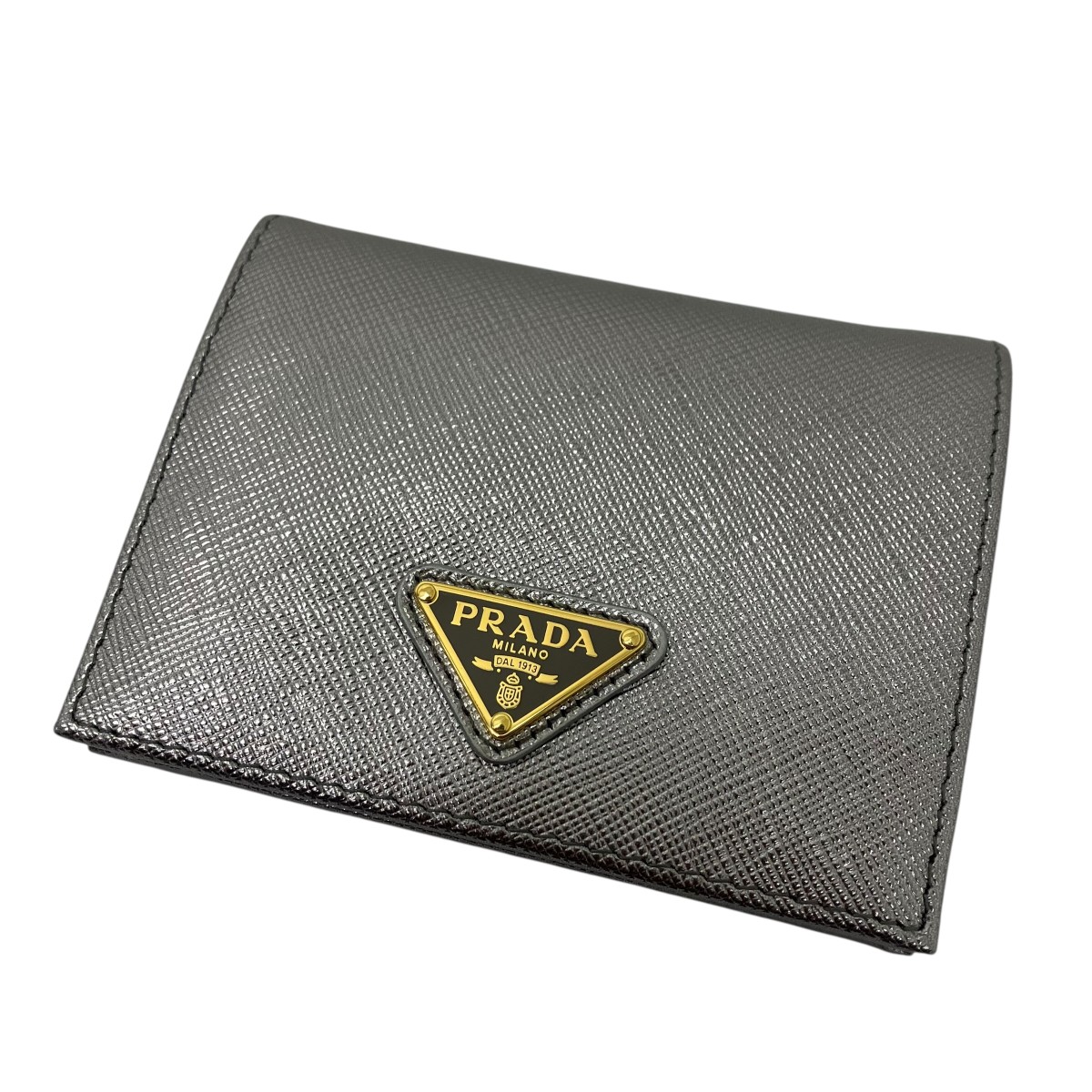 【中古】 PRADA 2つ折り財布 シルバー サイズ:- 【310326】(プラダ)