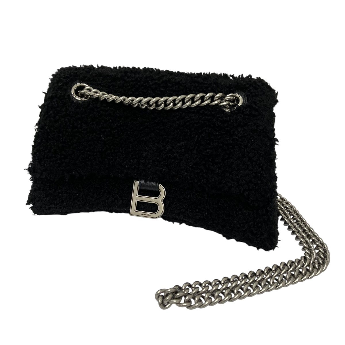 【中古】BALENCIAGA Hourglass ショルダーバッグ 黒いこと 【310326】（バレンシアガ）