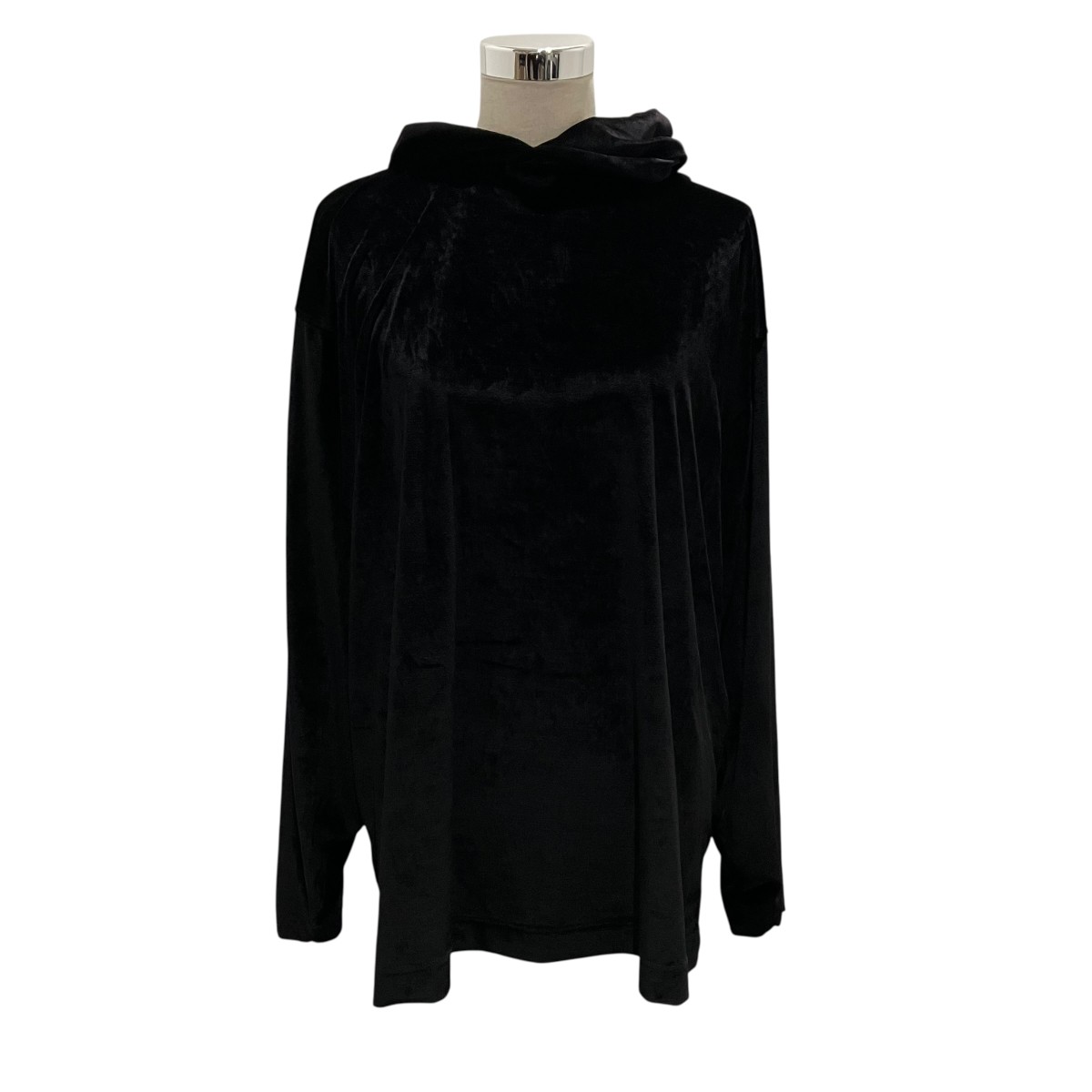 【中古】 BALENCIAGA　 【VELVET HOODIE】 ベルベットプルオーバーパーカー 720654 ブラック サイズ：2 【310326】（バレンシアガ）