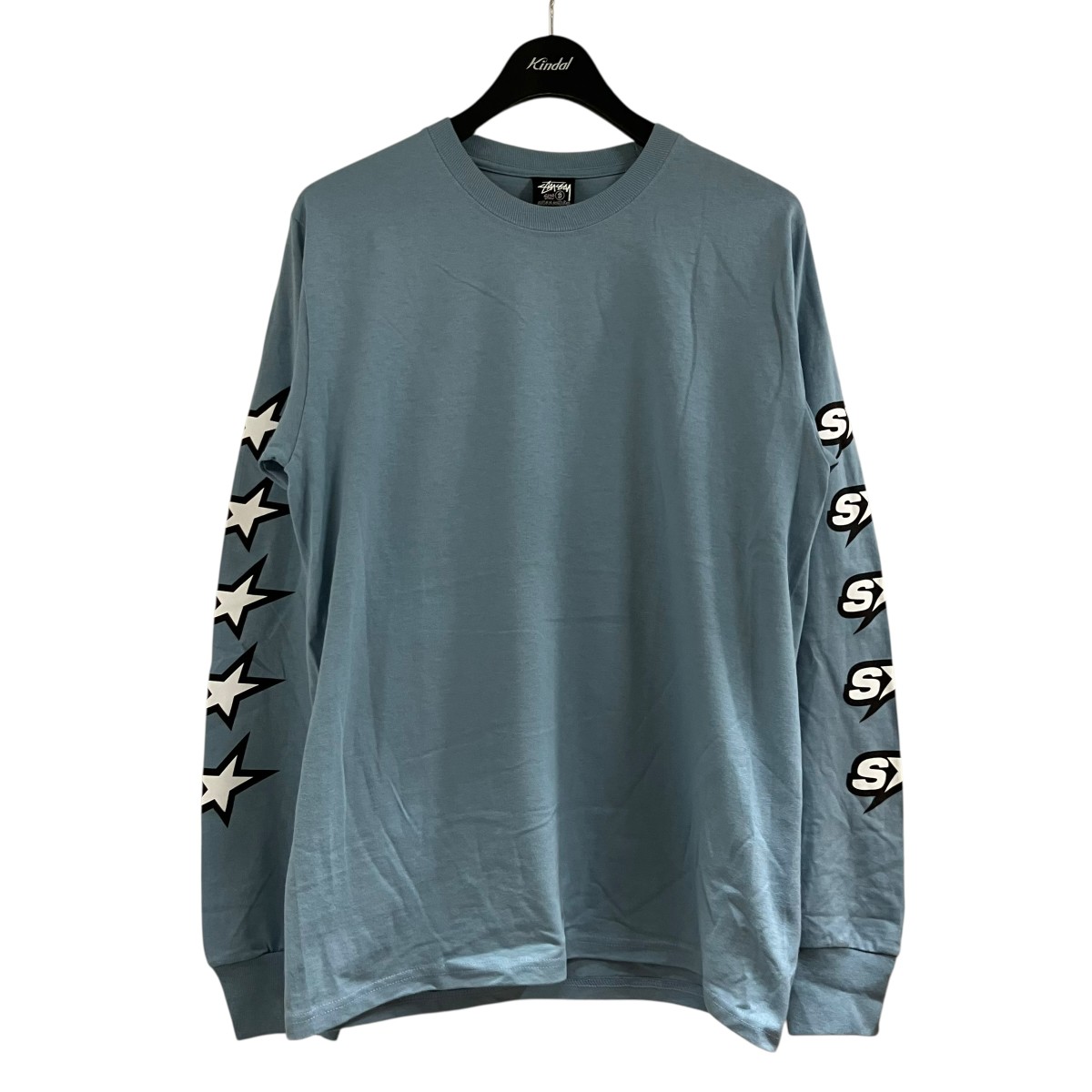 【中古】 stussy　 プリントロングカットソー ブルー サイズ：S 【310326】（ステューシー）