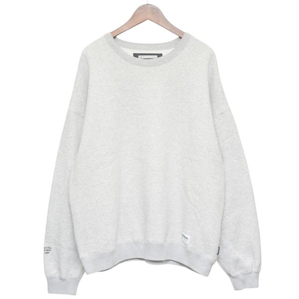 【中古】 NEIGHBORHOOD　 2023AW　PLAIN SWEATSHIRT LS　クルーネックスウェット　トレーナー　232FPNH-CSM01 グレー サイズ：L 【310326】（ネイバーフッド）