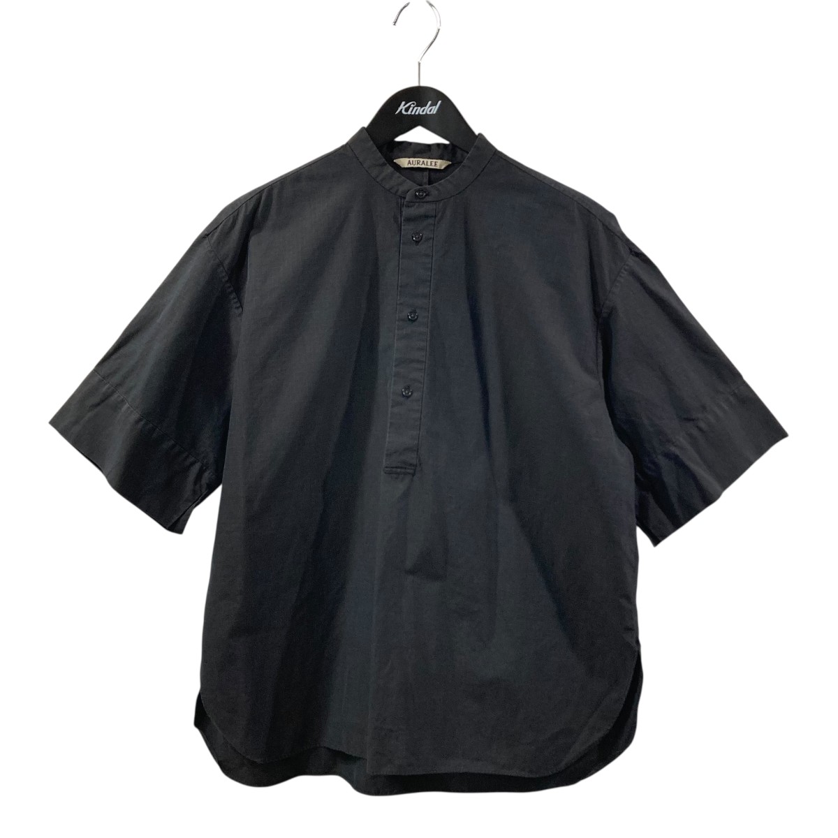 【中古】 AURALEE　 21SS WASHED FINX RIPSTOP CHAMBRAY HALF SLEEVED SHIRTS 半袖シャツ A21SS06FL ブラック サイズ：2 【310326】（オーラリー）