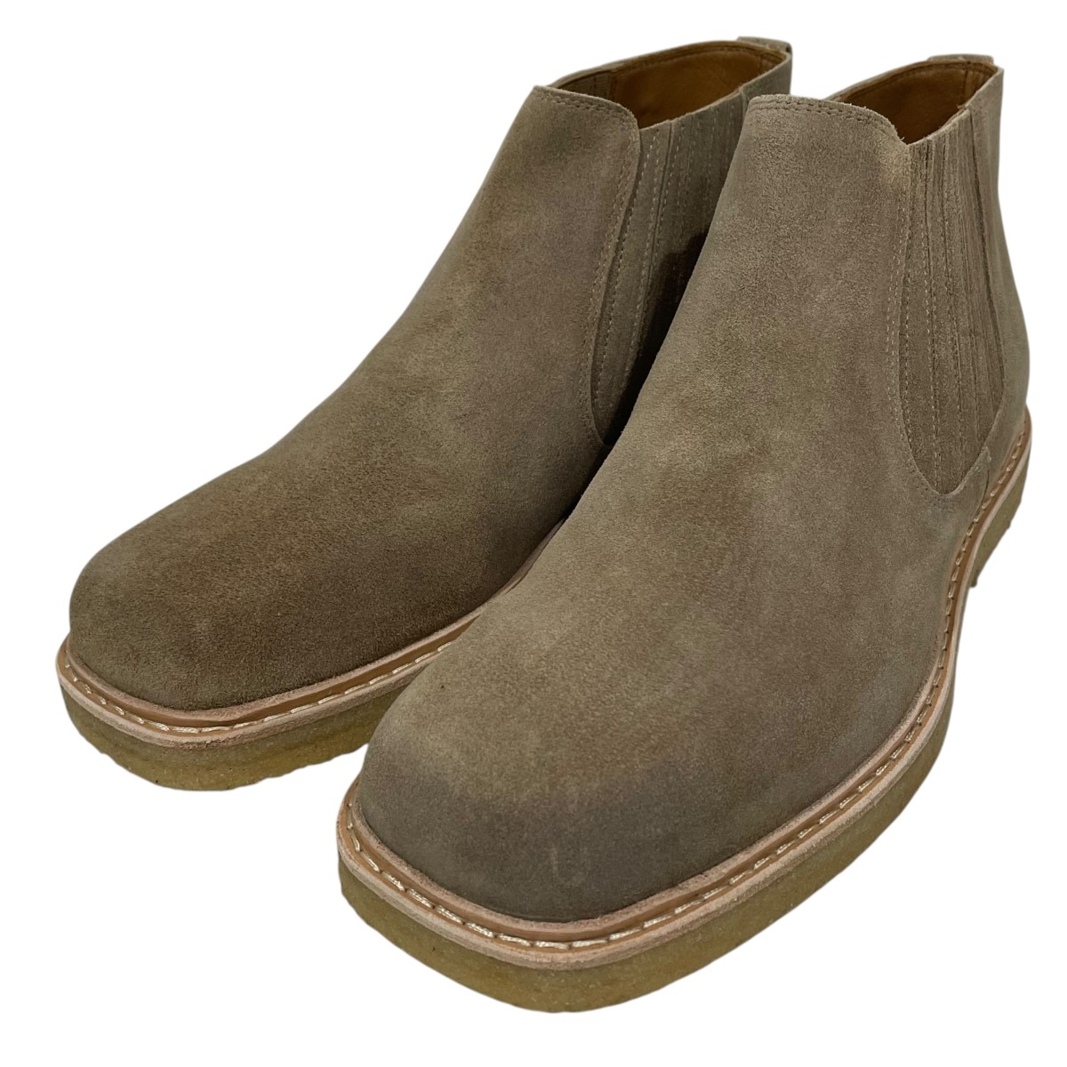 【中古】Needles レザーショートブーツ NORWEGIAN WELT CHELSEA BOOT ／ Rough Out ノルウェイジャン ウェルト チェルシーブーツ ラフアウト OT327A ベージュ サイズ：41 【260426】（ニードルズ）