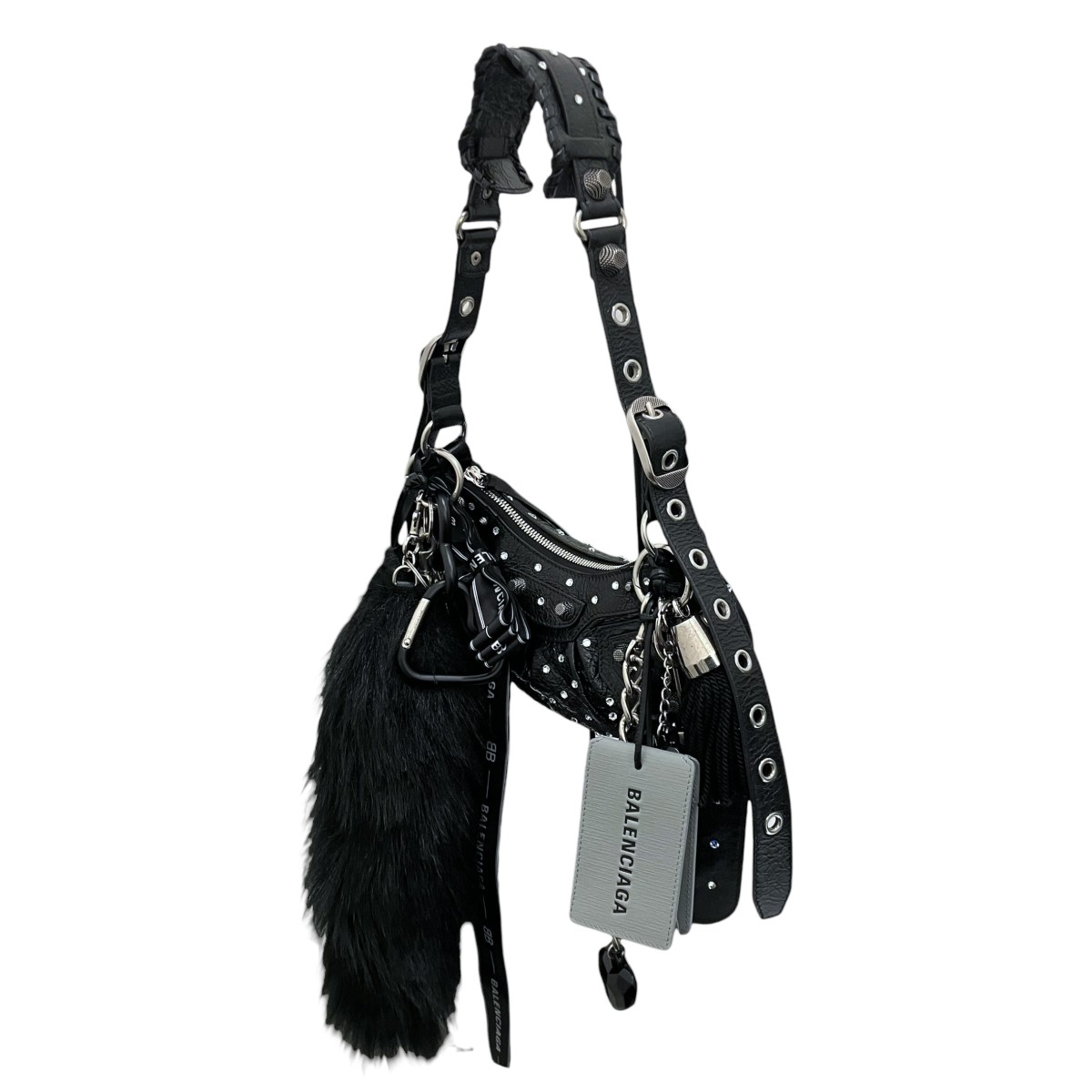 【中古】BALENCIAGA 惹き付ける付き添い人ルカゴールショルダーバッグ 671309 黒いこと 【310326】（バレンシアガ）