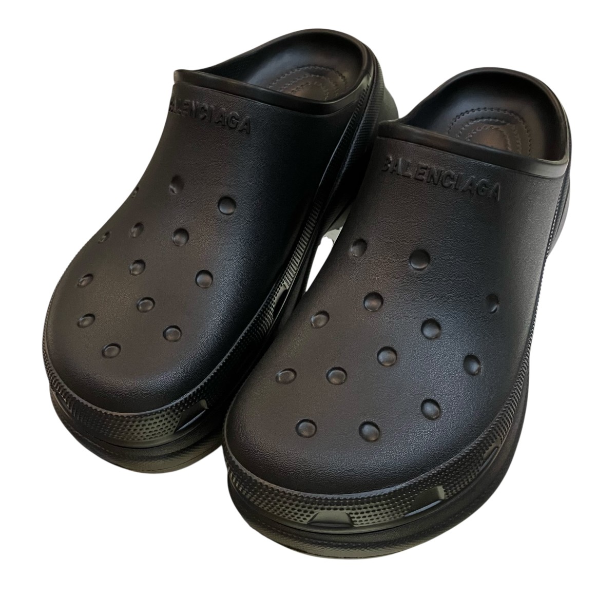 【中古】\u003cBR\u003eBALENCIAGA×CROCS\u003cBR\u003eラバーミュール 720857 黒いこと 大きさ：45(29コマーシャル)\u003cBR\u003e【必要経費思いかえす】