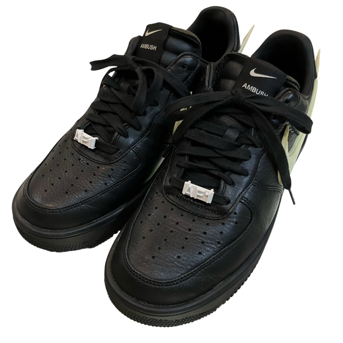 【中古】 NIKE×AMBUSH　 「AIR FORCE 1 LOW SP」 ローカットスニーカー DV3464 001 ブラック サイズ：27CM 【010426】（ナイキ×アンブッシュ）