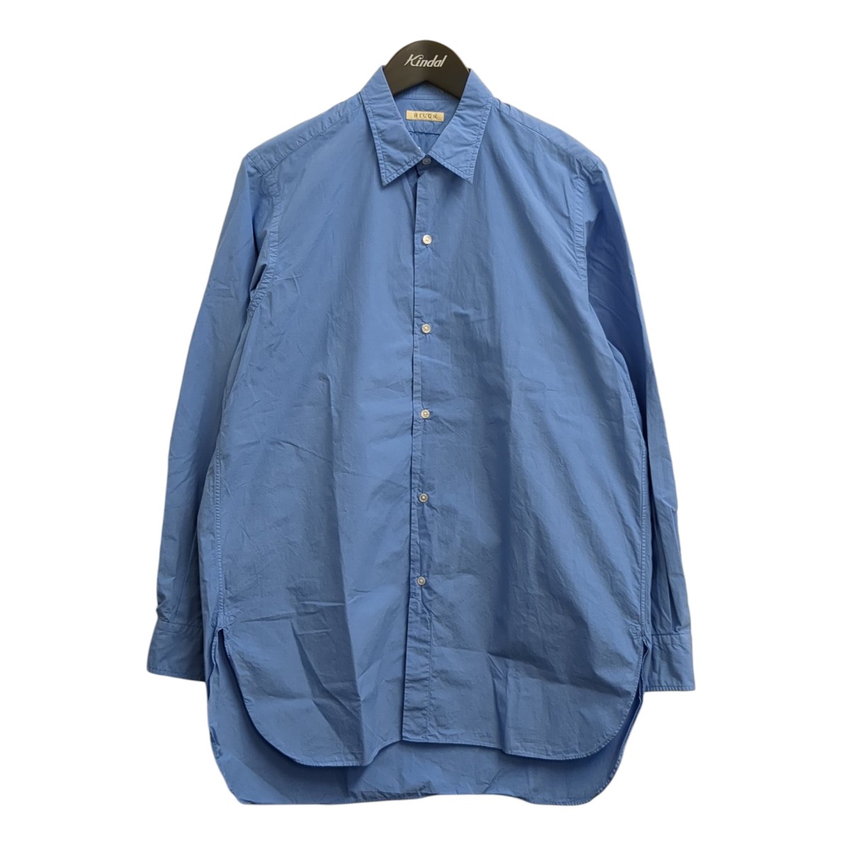 【中古】HEUGN james shirt 長袖プルオーバー SHIRT 042 天の原青色 大いさ：1 【010426】（ユーゲン） メンズファッション-トップス