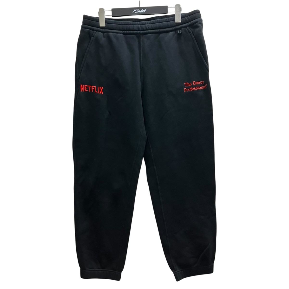 【中古】THE ENNOY PROFESSIONALスウェットパンツ ブラック×レッド サイズ:L【価格見直し】|ブランド古着のカインドオル