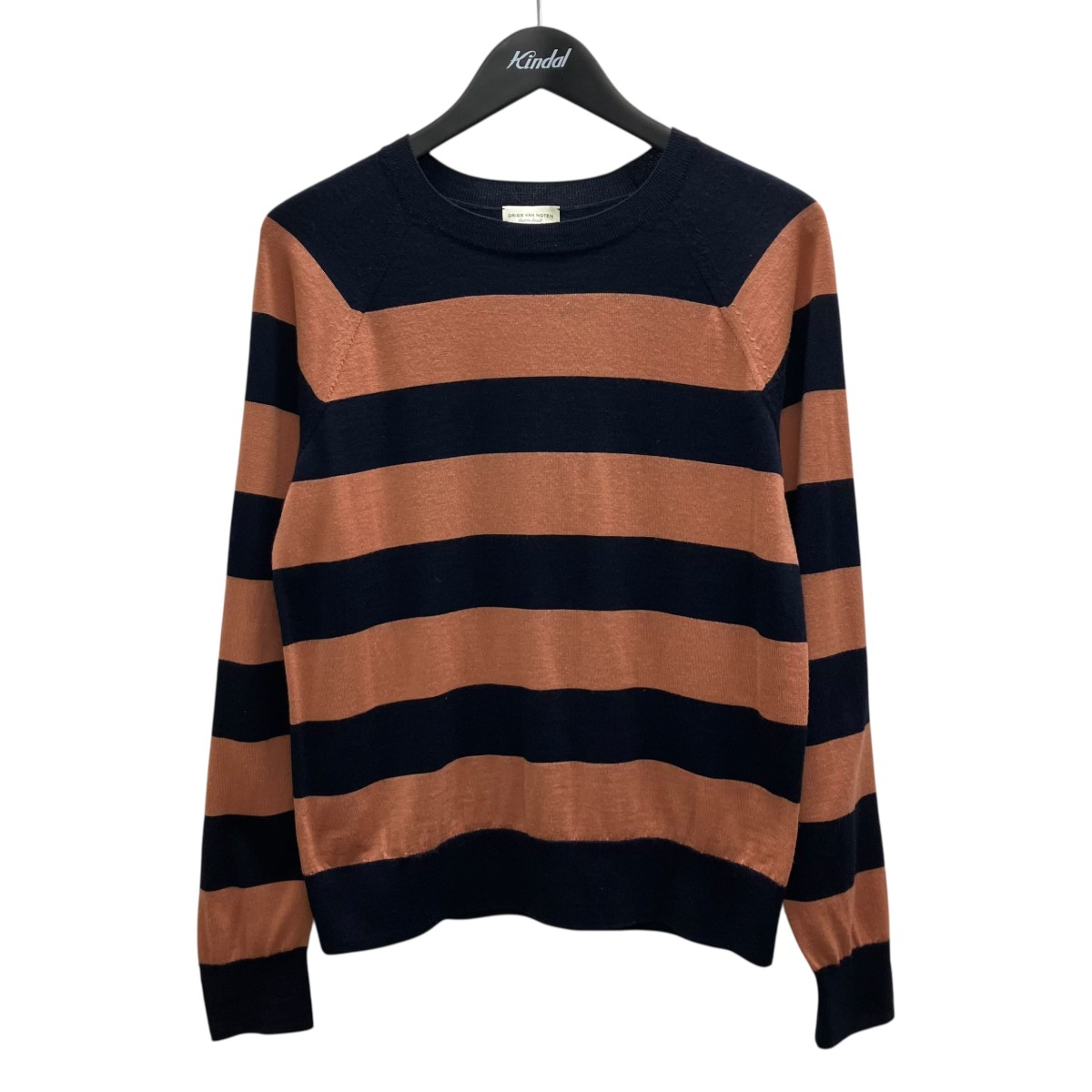 【中古】 DRIES VAN NOTEN　 ボーダーニット オレンジ×ブラック サイズ：XS 【010426】（ドリスヴァンノッテン）