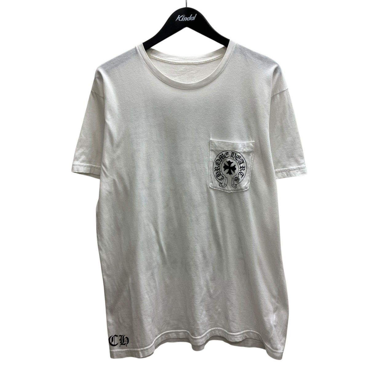 【中古】CHROME HEARTS 刷り上げるプルオーバー 白いこと×黒いこと 大きさ：L 【010426】（クロムハーツ）