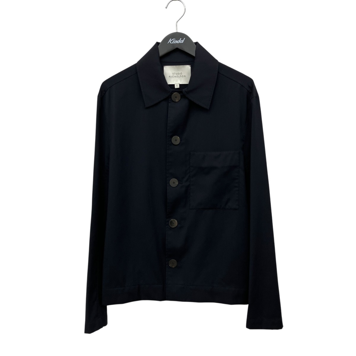 【中古】 STUDIO NICHOLSON　 MIKO TROPICAL WOOL シャツジャケット SNM-344 ネイビー サイズ：S 【010426】（スタジオニコルソン）