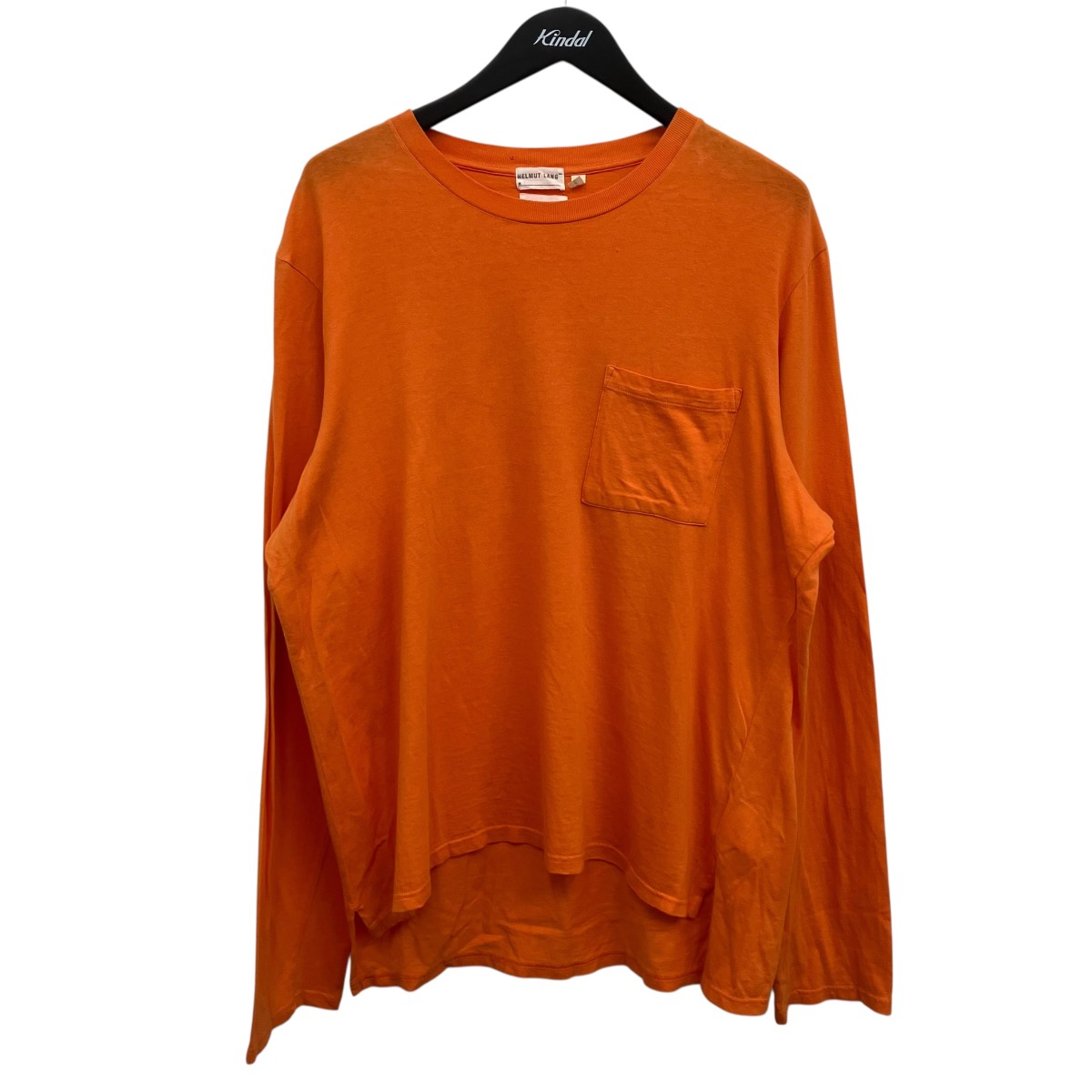 【中古】 HELMUT LANG ビンテージ加工長袖Tシャツ オレンジ サイズ:M 【010426】(ヘルムートラング)