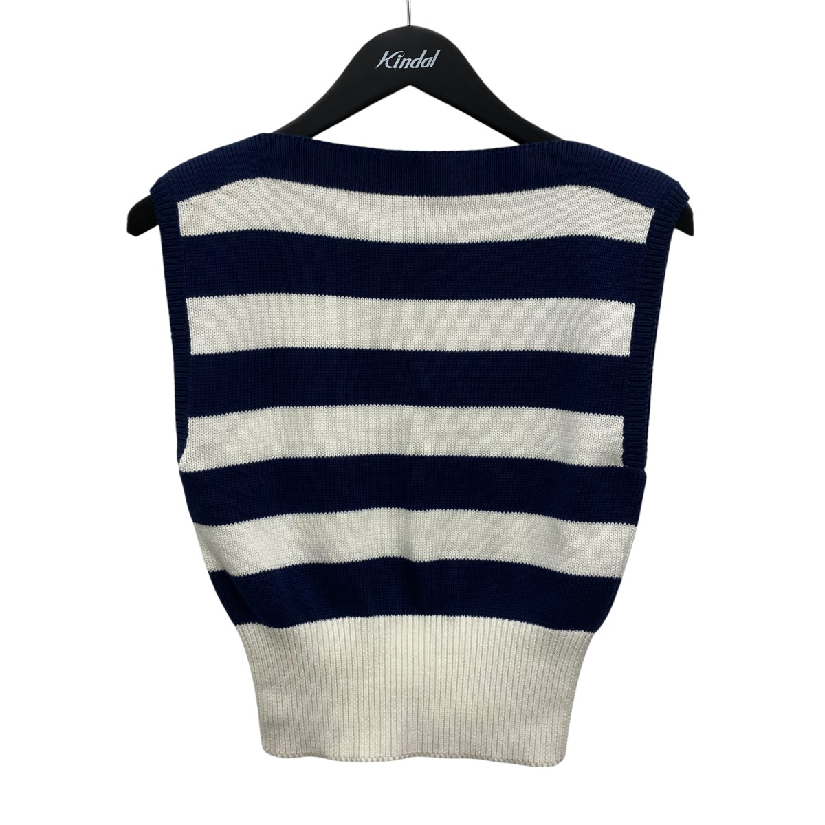 【中古】 KENZO　 ニットベスト ネイビー×ホワイト サイズ：S 【010426】（ケンゾー）